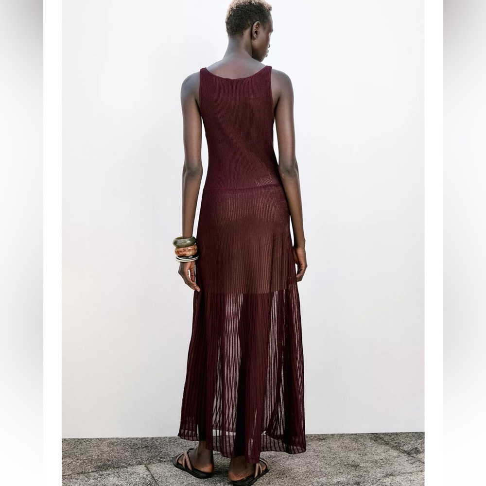 Zara Rib Knit Maxi Dress - Picture 9 of 14